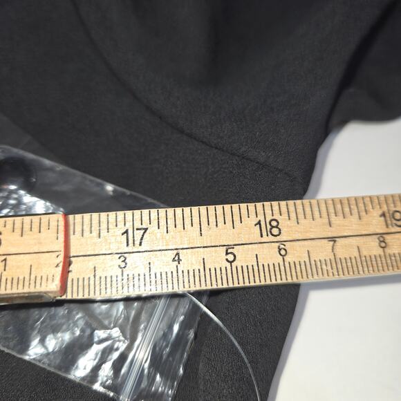 As U Wish Womens Medium Romper Bell Sleeves Suplice Wrap Black Dark Academia - Picture 12 of 15